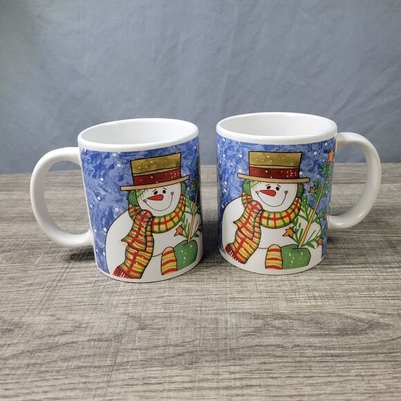 Festive Snowman Mug Pair - Picture 1 of 6